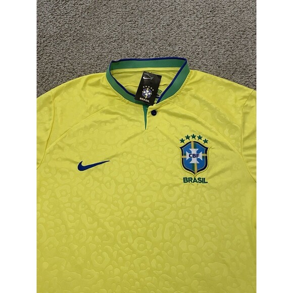 Nike Brazil Football Shirt Soccer Jersey Mens Size Large NWT - Picture 2 of 5